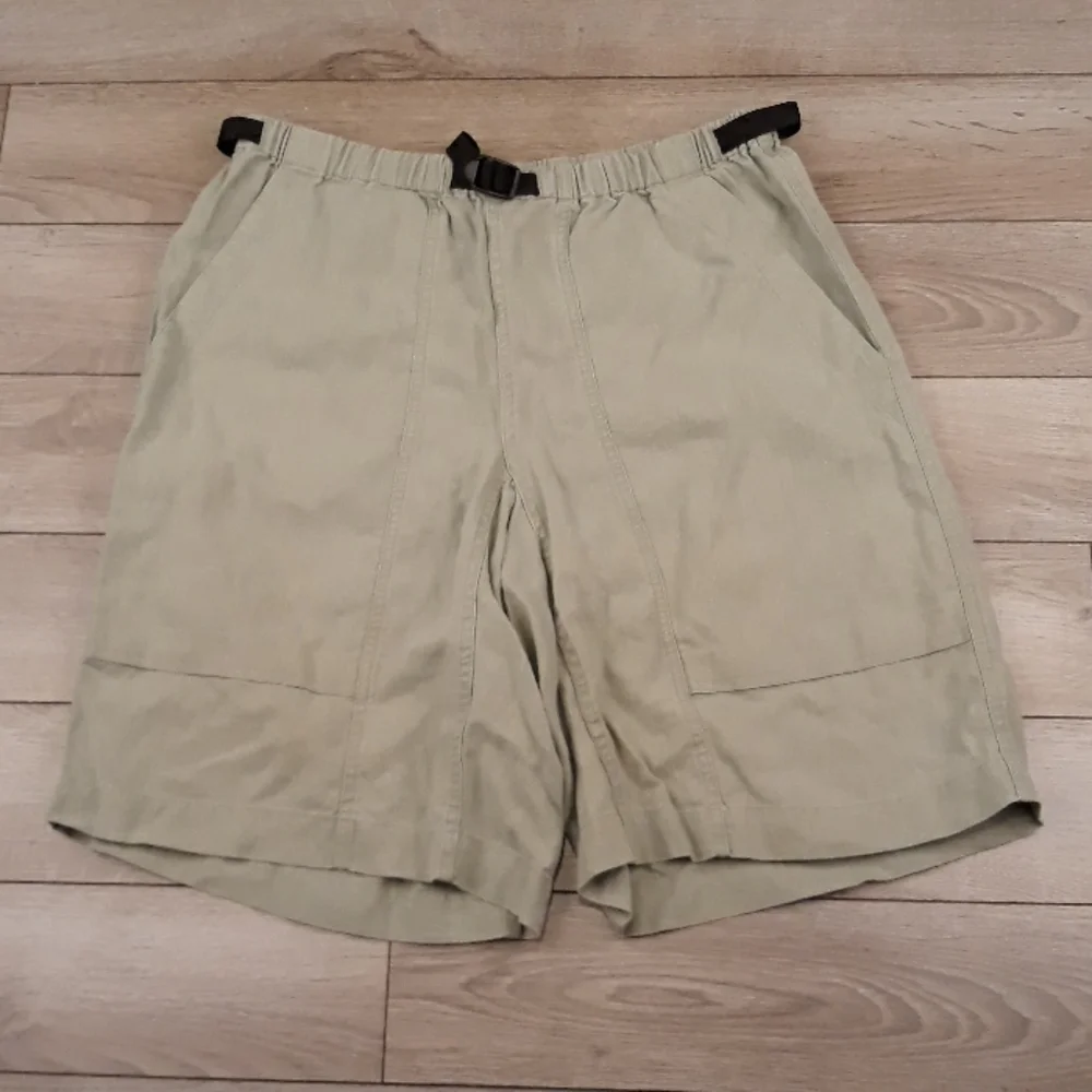 1999 PATAGONIA Rare HEMP Olive Beige Weave L Mens Hiking Casual Shorts 57175 Y2K